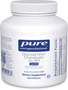 Pure Encapsulations - Glucosamine + Chondroitin with MSM - Healthy Cartilage Strength and Resilience - 240 Capsules