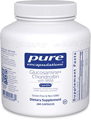 Pure Encapsulations - Glucosamine + Chondroitin with MSM - Healthy Cartilage Strength and Resilience - 240 Capsules