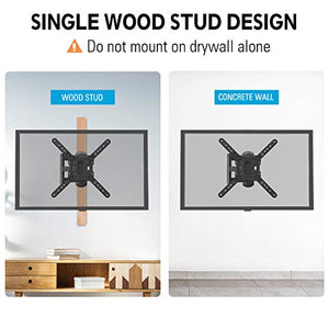 MOUNTUP TV Wall Mounts TV Bracket for Most 26-55 Inches TVs, Full Motion TV Wall Mount with Swivel and Extend 17.7 Inch, TV Mount with Swivel Articulating Arm, Max VESA 400x400mm, MU0009
