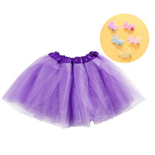 Load image into Gallery viewer, Jeowoqao Girls Tutu Set, 5pcs Tutus Dance Tutus Dress with 5pcs Flower Hairpins Fit Kids Age 3-8
