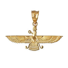 Load image into Gallery viewer, LA BLINGZ 10K Yellow Gold Farvahar Womens Pendant
