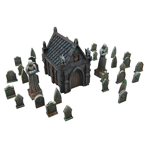 EnderToys Stone Houses Terrain - 3D Printed 28mm Scale Tabletop Scenery For Wargames