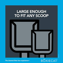 Load image into Gallery viewer, Boxiecat Scoop &amp; Tie Litter Bags – Cat Litter Clump &amp; Poop Bags – Leakproof - Large to Fit Any Scoop – Handles to Conveniently Tie Seal in Odors - Unscented
