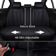 Load image into Gallery viewer, Coverado Front and Back Seat Covers 4 Pieces, Waterproof Nappa Leather Auto Seat Protectors Full Set with Head Pillow, Universal Car Accessories Fit for Most Sedans SUV Pick-up Truck, Black
