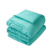 Load image into Gallery viewer, Comfort Spaces Cavoy Faux Silk Comforter Set - Luxe Diamond Tufting, All Season Bedding, Matching Bed Skirt, Decorative Pillows, King(104"x90") Aqua 5 Piece
