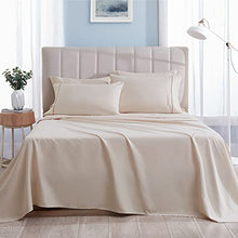 Load image into Gallery viewer, Bedsure Twin Size Sheets Set 4 PC - Deep Pocket Bed Sheets Twin Soft Brushed Microfiber, 1800 Hotel Luxury Bed Sheets Set, Wrinkle and Fade Resistant, Beige
