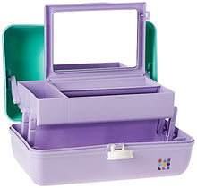 Load image into Gallery viewer, Caboodles On-The-Go Girl Sea foam Lid &amp; Lavender Base Vintage Case, 1 Lb
