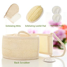 Load image into Gallery viewer, ATTEASAY Exfoliating Natural Loofah Back Scrubber (5 Pack) Exfoliating Loofah Pad Body Scrubber, Made with Eco-Friendly and Biodegradable Shower Luffa Sponge, Loofah for Women and Men
