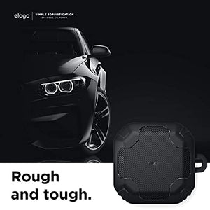 elago Armor Case Compatible with Samsung Galaxy Buds 2 Case (2021) / Galaxy Buds Pro Case (2021) / Galaxy Buds Live Case (2020) [US Patent Registered] [Black]