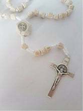 Load image into Gallery viewer, Saint Benedict Rosary/Natural Stone Beads from Apparition Hill Medjugorje/Handmade Catholic Rosary
