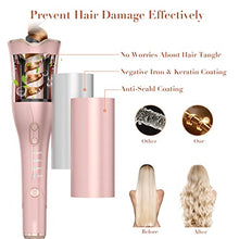 Load image into Gallery viewer, Automatic Curling Iron, Hair Curlers with 1” Ceramic Ionic Barrel, Smart Anti-Stuck, Auto Shut-Off, 3 Timers and 4 Temps Up to 430℉, Curling Wand with Dual Voltage for Styling
