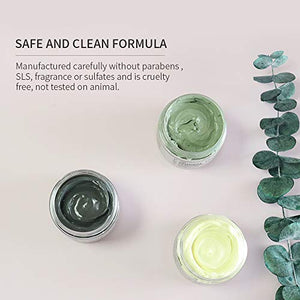ANAI RUI Turmeric Clay Mask - Green Tea Detox Clay Mask - Dead Sea Minerals Mud Mask, Spa Facial Mask Set, 2.5 oz each