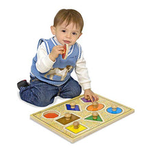 Load image into Gallery viewer, Melissa &amp; Doug Deluxe Jumbo Knob Wooden Puzzle - Geometric Shapes (8 pcs)
