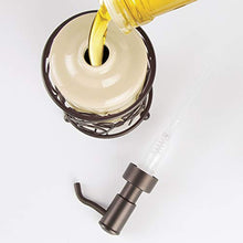 Load image into Gallery viewer, iDesign Twigz Ceramic and Metal Liquid Soap Pump and Lotion Dispenser for Kitchen, Bathroom, Sink, Vanity, 4.5&quot; x 4.5&quot; x 8.5&quot;, Vanilla and Bronze
