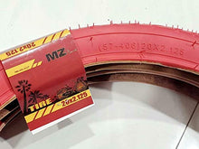 Load image into Gallery viewer, MZ PARTS MIAMI 20x2.125 Tires Bicycle (57-406) Two BMX Street Bicycle Tires (RED)
