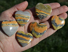Load image into Gallery viewer, Bumblebee Jasper crystal, Bumblebee Jasper heart, collectible crystal, reiki crystal, chakra healing gift, large crystal heart, love gift
