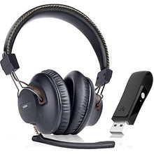 Load image into Gallery viewer, Avantree DG59M &amp; HS102 - Wireless Gaming Headphones Set w/Detachable Boom Mic and Bluetooth USB Audio Dongle &amp; Silicone Headphone Stand Hanger with Cable Holder
