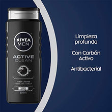 Load image into Gallery viewer, NIVEA MEN DEEP Active Clean Charcoal Body Wash, Cleansing Body Wash with Natural Charcoal, 3 Pack of 16.9 Fl Oz Bottles
