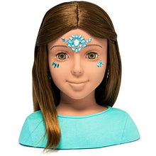 Load image into Gallery viewer, I'm A Stylist Styling Head Deluxe Lucy - Doll Mannequin Head, Interchangeable Wig, Synthetic Fiber Brown Hair Includes Magnetic Lashes, Hair Accessories, Earrings &amp; Face Gems for Kids 8+ Years - 13"
