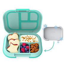 Load image into Gallery viewer, Bentgo® Kids Chill Lunch Box - Bento-Style Lunch Solution with 4 Compartments and Removable Ice Pack for Meals and Snacks On-the-Go - Leak-Proof, Dishwasher Safe, BPA-Free (Aqua)
