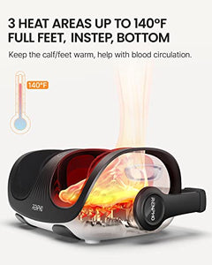 Foot Massager Machine, RENPHO Shiatsu Foot and Calf Massager with Heat and Remote, Deep Kneading and Rolling Calf and Leg Massage with Handle, for Home and Office Use, Fits up to US Men Feet Size 14