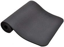 Load image into Gallery viewer, Everyday Essentials 1/2-Inch Extra Thick High Density Anti-Tear Exercise Yoga Mat with Knee Pad and Carrying Strap, Black
