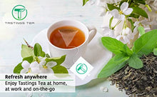 Load image into Gallery viewer, Tastings Tea Earl Grey Tea Bags, Organic Black Tea with Bergamot Oil with Subtle Citrus Notes – Sustainably Sourced and Small-Batch Blended (15 Sachets)
