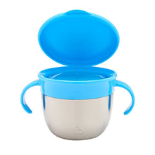 Load image into Gallery viewer, Munchkin Stainless Steel Snack Catcher with Lid, 9 Ounce, Blue
