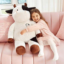 Load image into Gallery viewer, IKASA Giant Cow Stuffed Animal Jumbo Cow Plush Toy (White, 30 inches)

