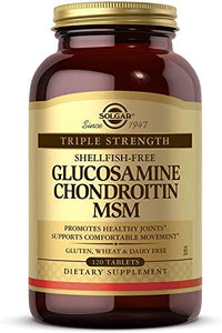 Solgar – Triple Strength Glucosamine Chondroitin MSM (Shellfish-Free) 120 Tablets
