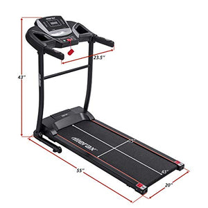 Merax Easy Assembly Folding Treadmill Motorized Running Jogging Machine (Gray Black)
