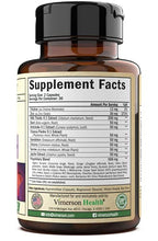 Load image into Gallery viewer, Liver Health Detox Support Supplement - Herbal Blend for Men &amp; Women with Artichoke Extract, Milk Thistle, Dandelion Root, Turmeric, Beet Root, Alfalfa, Choline &amp; Celery Seed. 60 Capsules. Non GMO
