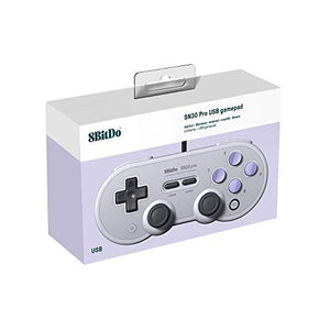 USB Game Controller for PC, 8Bitdo SN30 Pro Wired Controller/Gamepad for Raspberry Pi, Laptop and Nintendo Switch - (SN Edition)