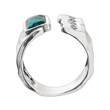 Load image into Gallery viewer, Silpada 'Split Mountain' Compressed Turquoise Cuff Ring in Sterling Siler, Size 8
