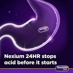 Nexium 24HR Acid Reducer Heartburn Relief Capsules for All-Day and All-Night Protection from Frequent Heartburn, Heartburn Medicine with Esomeprazole Magnesium - 28 Count