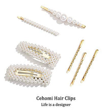 Load image into Gallery viewer, 15 PCS Pearls Hair Clips-Cehomi Fashion Korean Style Acrylic Resin Hair Barrettes Hair Clip Hairpins for Women and Ladies Girls Headwear Styling Tools Hair Accessories
