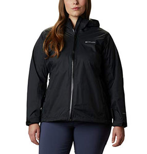 Columbia Women's EvaPOURation Jacket, Waterproof & Breathable,Black,Medium