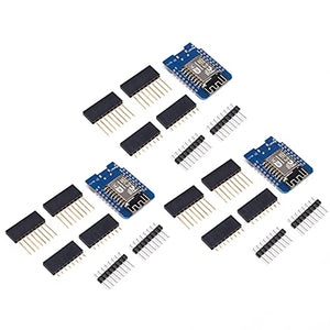 Songhe ESP8266 ESP-12F D1 Mini Modules Mini NodeMcu Lua 4M Bytes WLAN WiFi Internet Development Board for Arduino Compatible with WeMos D1 Mini NodeMcu 3pcs