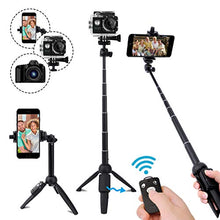 Load image into Gallery viewer, Selfie Stick,40 Inch Extendable Selfie Stick Tripod and Phone Tripod Stand with Rechargeable Wireless Remote,Compatible with iPhone 11 Pro Xs X 8 7 6 Plus,Samsung Galaxy S8 S9 S10,Gopro,Camera
