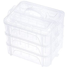 Load image into Gallery viewer, New brothread 3 Layers Stackable Clear Storage Box/Organizer for Holding 60 Spools Home Embroidery &amp; Sewing Thread and Other Embroidery Sewing Crafts (Spool Size Requirement: H≤2.2"; W≤1.69")
