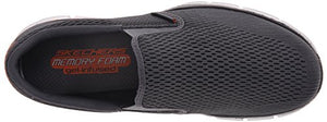 Skechers Men's Equalizer Double Play Slip-On Loafer,Charcoal/Orange,11.5 M US