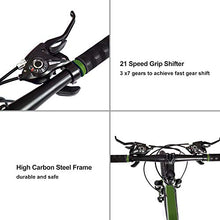Load image into Gallery viewer, HGmart Mountain Bike 21 Speed Double Disc Brake 26-inch Wheels 6 Spoke Bicycle Front Suspension MTB for Adult or Teens, DarkGreen

