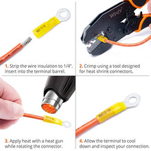 Load image into Gallery viewer, 540 PCS Wirefy Heat Shrink Wire Connectors - Electrical Terminals Kit - Marine Automotive Crimp Connector Assortment - Ring Fork Hook Spade Butt Splices - 22-10 Gauge

