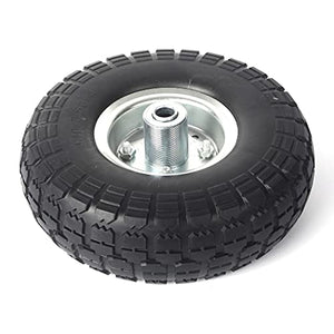 (2-Pack) AR-PRO 10-Inch Solid Rubber Tires and Wheels - Replacement 4.10/3.50-4” Tires and Wheels with 5/8” Axle Bore Hole, and Double Sealed Bearings - Perfect for Gorilla Carts