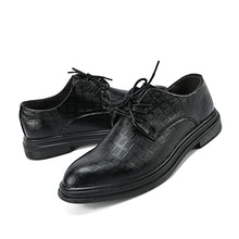 Load image into Gallery viewer, Men's Lace-up Casual Fashion Dress Shoes Classic Oxford Shoes Suitable for Business and Everyday 3197 Black EU44=US10.5
