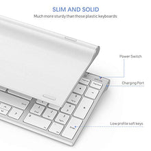 Load image into Gallery viewer, Wireless Keyboard Mouse, Seenda Ultra Thin Small Rechargeable Keyboard and Mouse Set with Number Pad, Aluminum Wireless Keyboard for Windows Laptop Computer, Silver White
