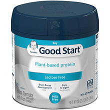 Load image into Gallery viewer, Gerber Good Start Plant Based Protein &amp; Lactose Free Non-GMO Powder Infant Formula, Stage 1, 20 Ounces
