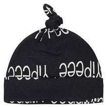 Load image into Gallery viewer, Grow by Gerber Baby Boy's Organic 3-Piece Onesies Bodysuit, Footed Pant, and Cap Set Pants, Grey/Black/White, 6-9 Months
