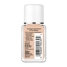 Load image into Gallery viewer, Neutrogena SkinClearing Oil-Free Acne and Blemish Fighting Liquid Foundation with Salicylic Acid Acne Medicine, Shine Controlling, for Acne Prone Skin, 100 Natural Tan, 1 fl. oz
