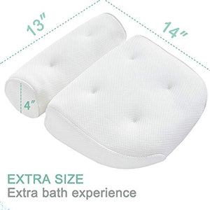 Homer's Choice Bath Pillow Bathtub Spa Pillow, Non-Slip 6 Large Suction Cups, Extra Thick for Perfect Head, Neck, Back and Shoulder Support by Idle Hippo, Fits